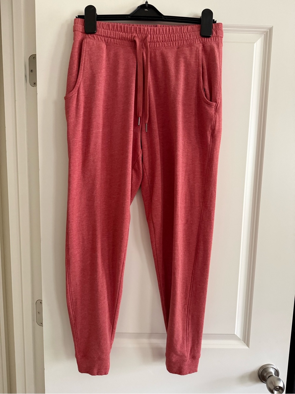 Tasc Cozy Drawstring Joggers in Red Heather